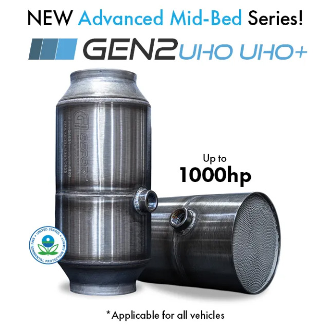 Без конусной катализатор G-SPORT UHO UHO+ GEN-2 24501 металлический Euro 5\6 до 500-850 Hp